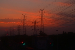 仕事帰りの夕暮れ