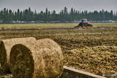 トラクターとワラロール