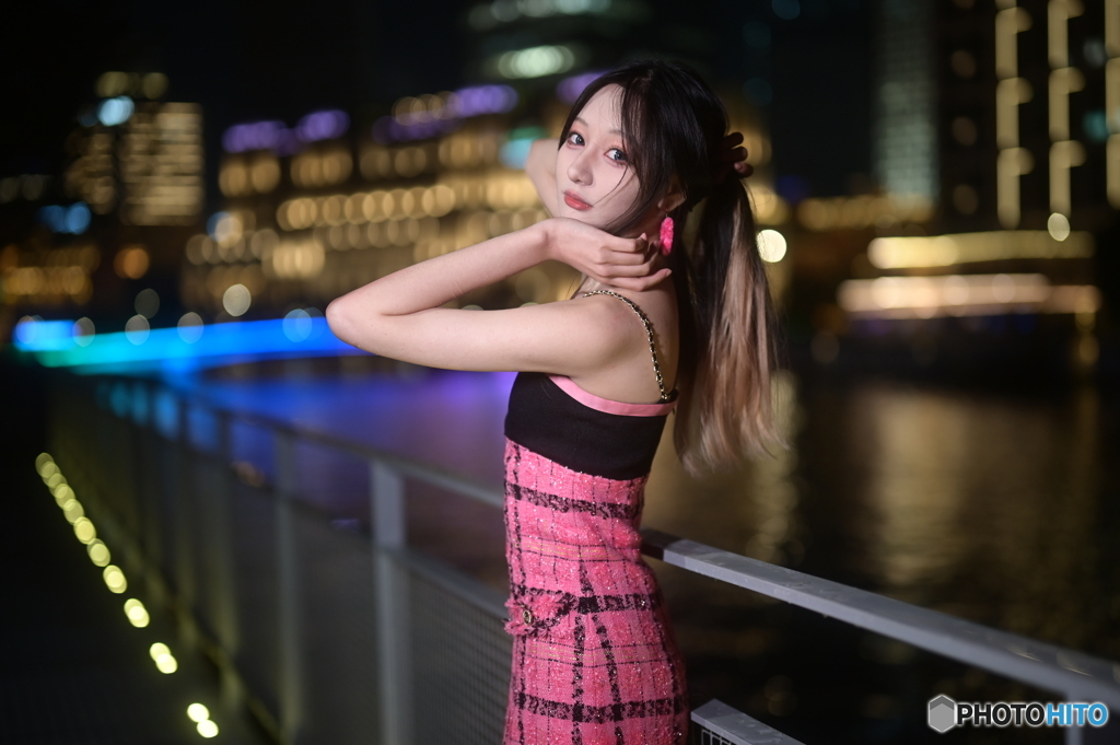 夜景ポートレート