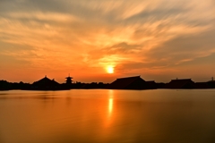 今日の夕日