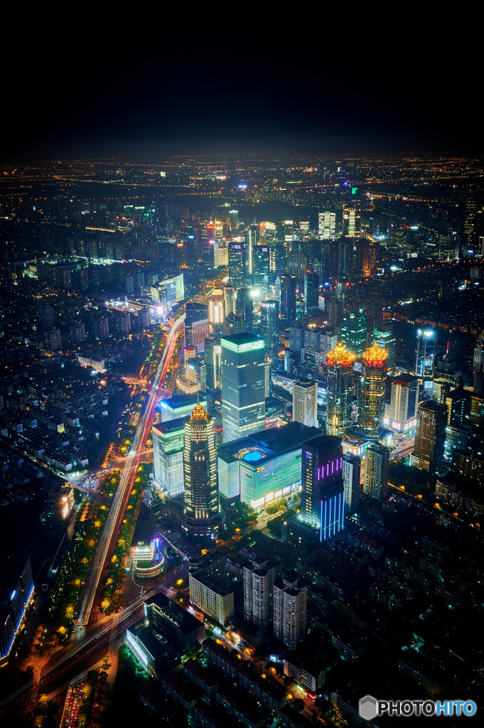 高層ビルからの夜景