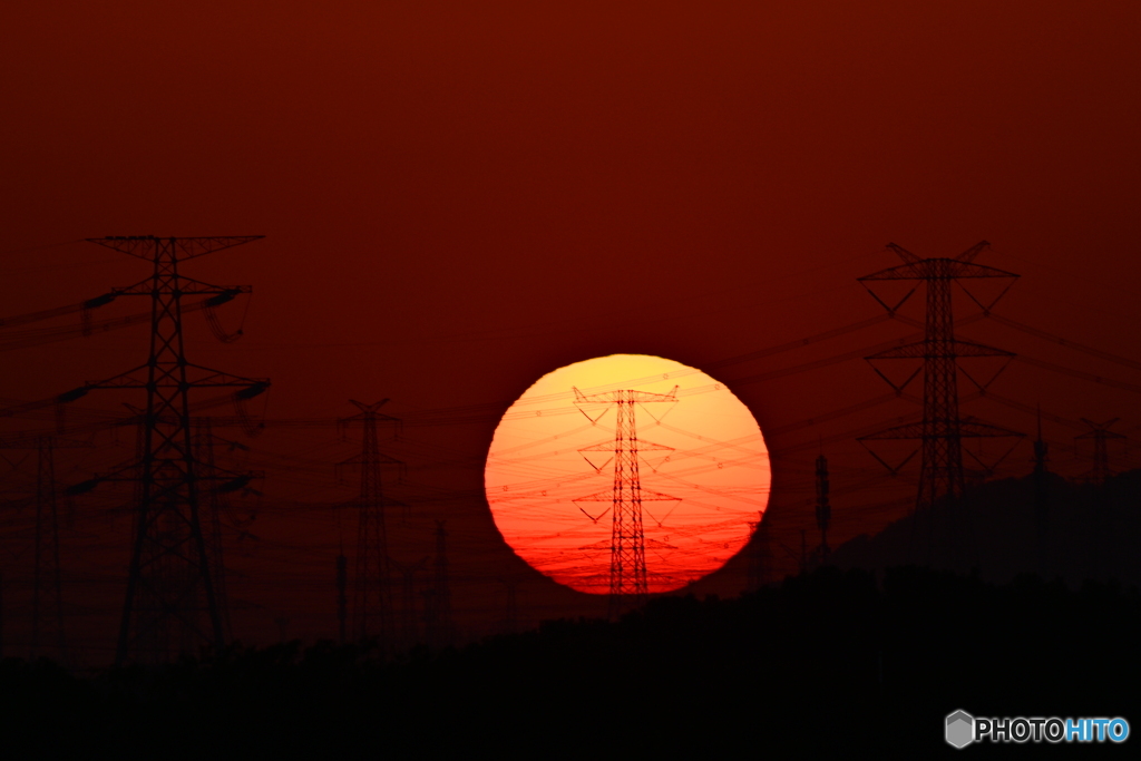 夕日
