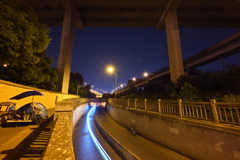 コロナ禍の高架下