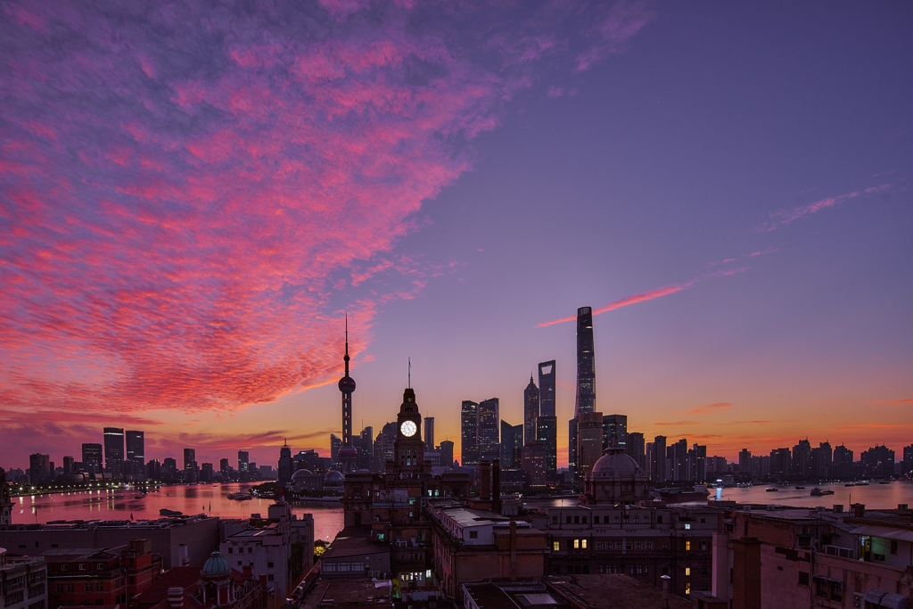 上海の夜明け