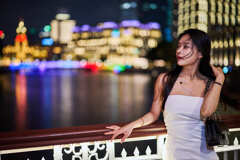 夜景ポートレート