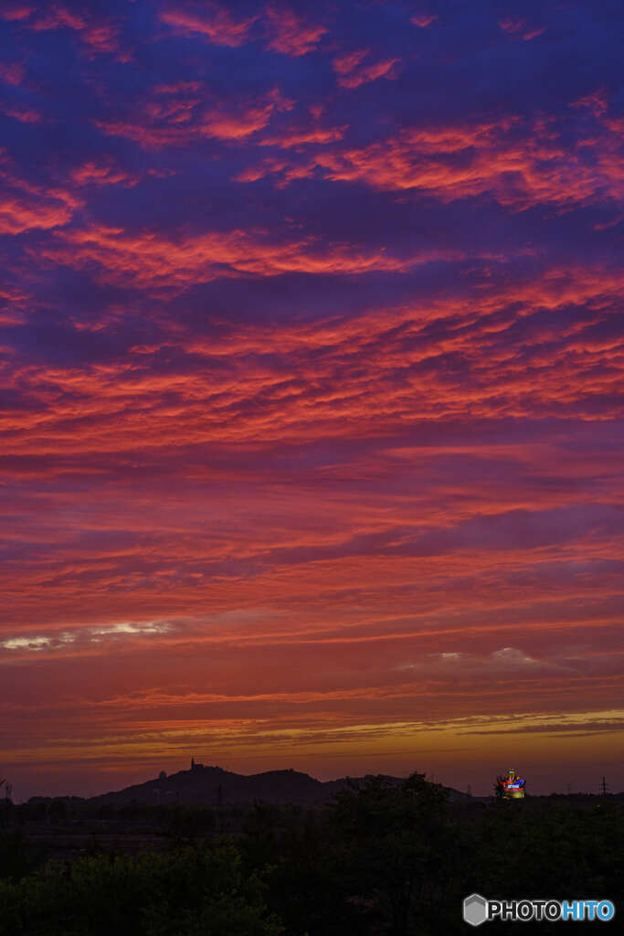 久しぶりの夕焼け