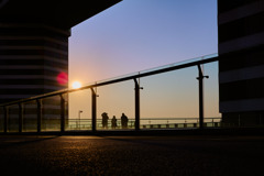 夕時のシルエット