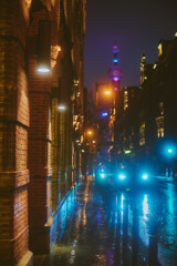 雨夜の外灘