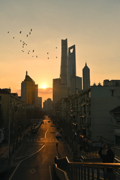 夕方の街