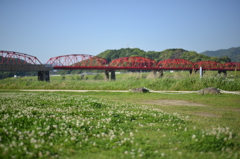 川沿いの広場？