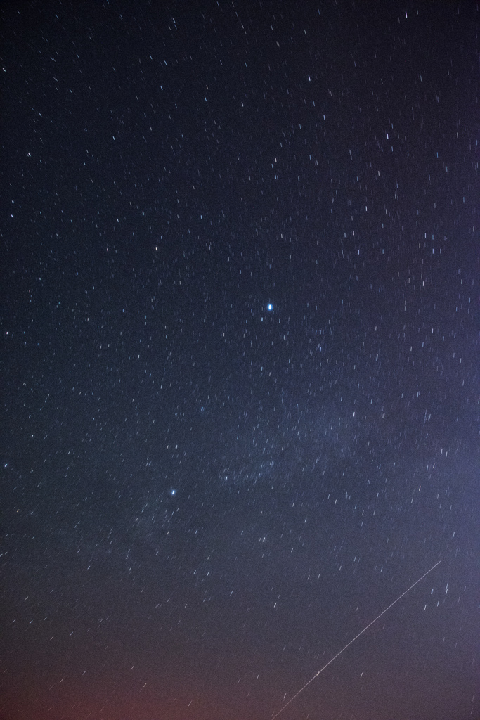 偶然写った流れ星