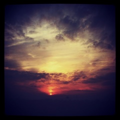 夕日