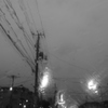 雨　空　電線