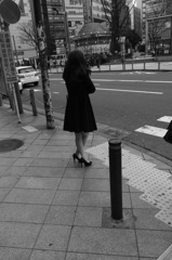 モノクロ女性