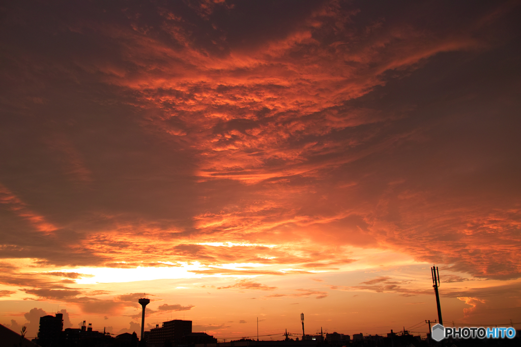 夏の日の夕景