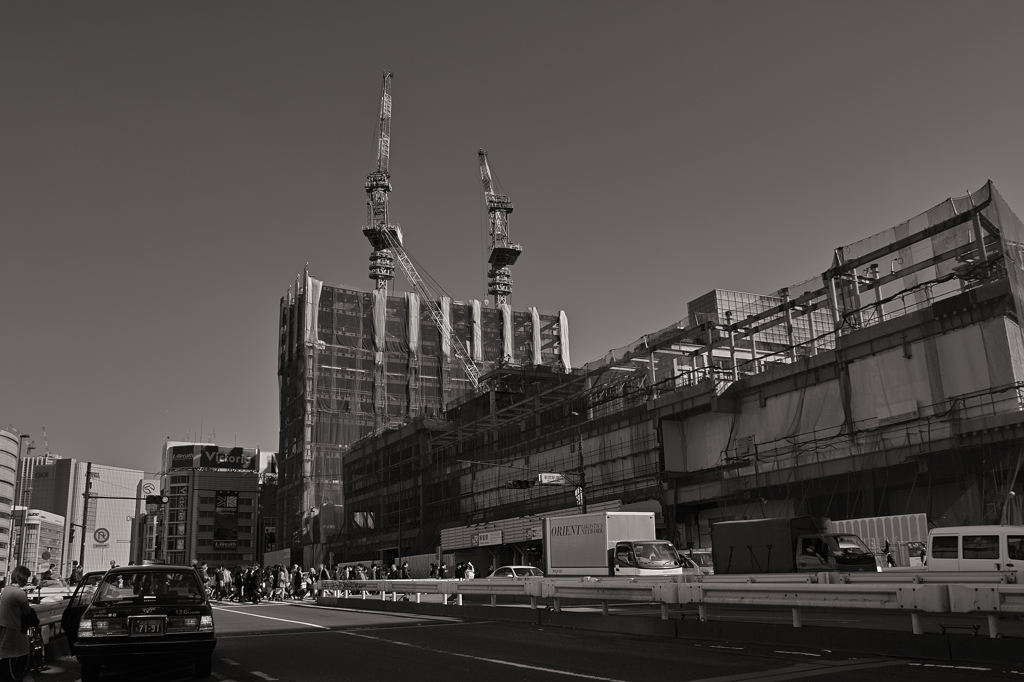 新宿駅南口大工事中