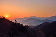 竹田城跡　日の出