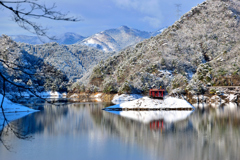 銀山湖　雪景色