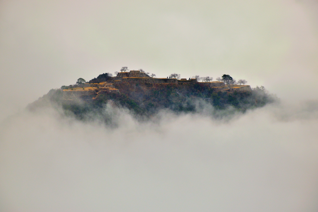 竹田城跡　テラスにて