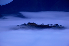 竹田城跡　雲海　夜明け前