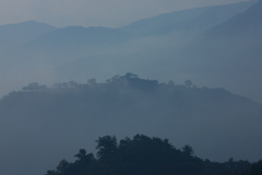 霞む竹田城跡