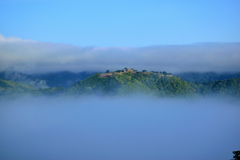 竹田城跡　霧と雲