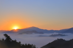 竹田城跡　日の出