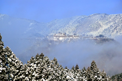 竹田城跡　雪化粧