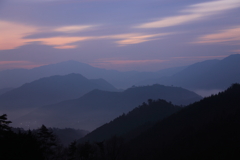 竹田城跡　日の出前　