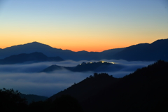 竹田城跡　日の出前