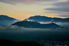 竹田城跡　ちょっぴり雲海