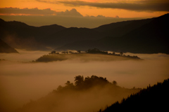 竹田城跡　日の出前-Ⅱ