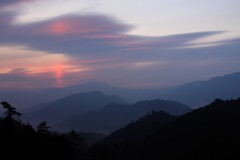 竹田城跡　日の出