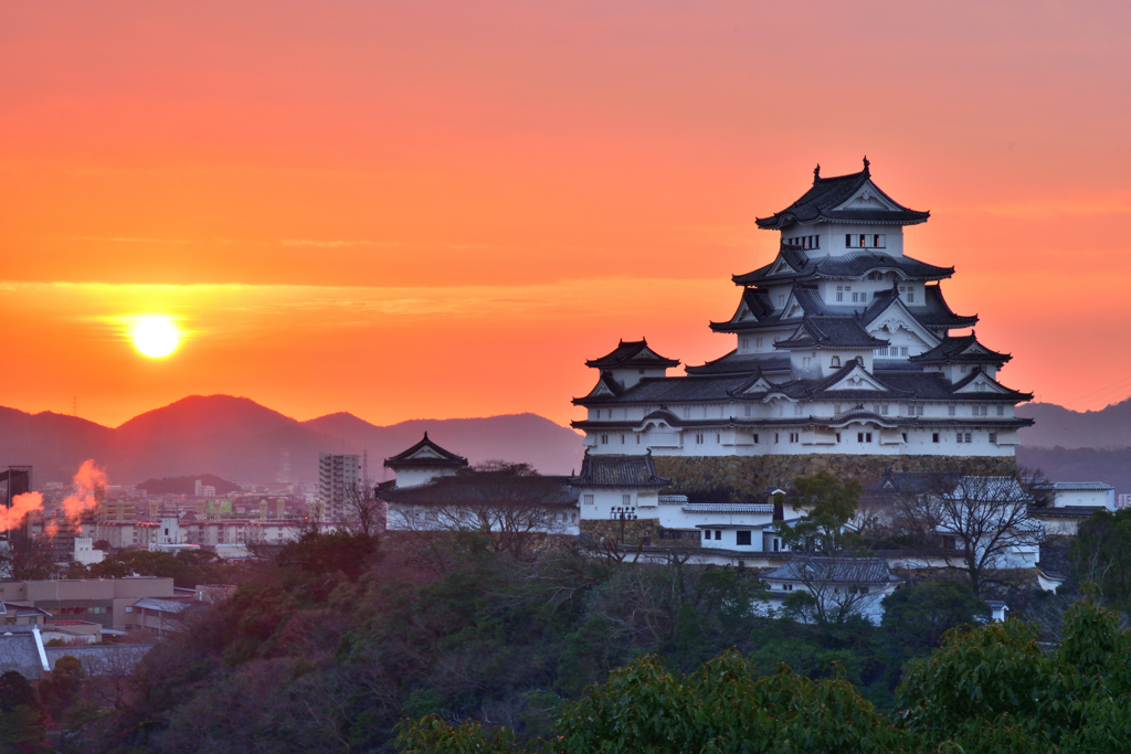 姫路城　日の出-Ⅱ