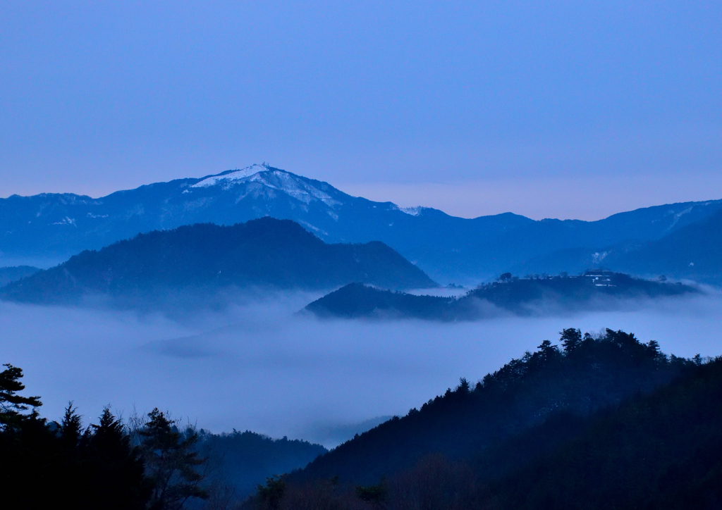 竹田城跡　曇天
