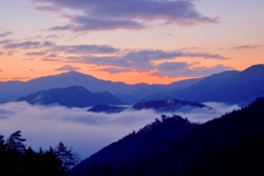 竹田城跡　夜明け前