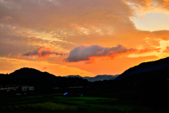 竹田城跡　朝焼け