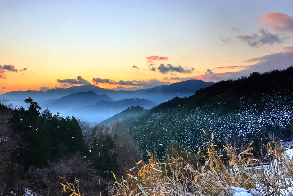竹田城跡　何もない朝でした