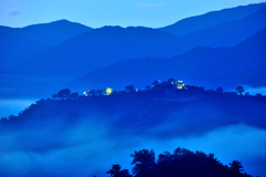 竹田城跡　夜明け前