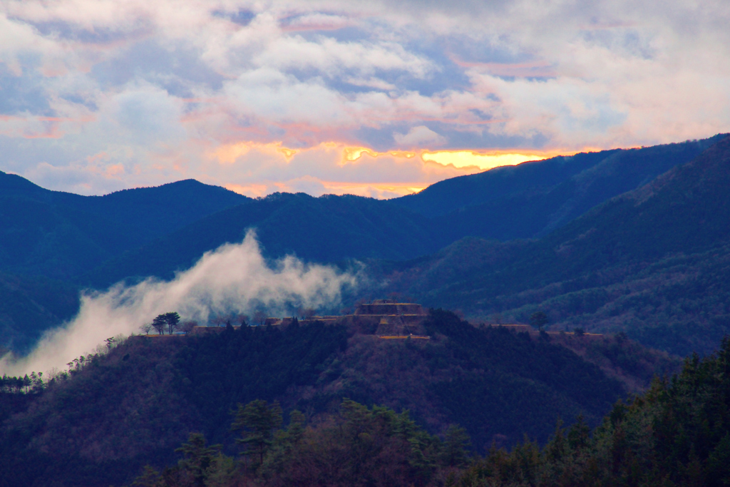 竹田城跡　何もない朝です