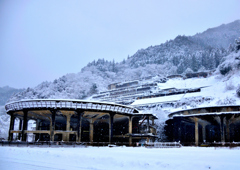 雪の選鉱場跡