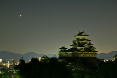 姫路城と明星