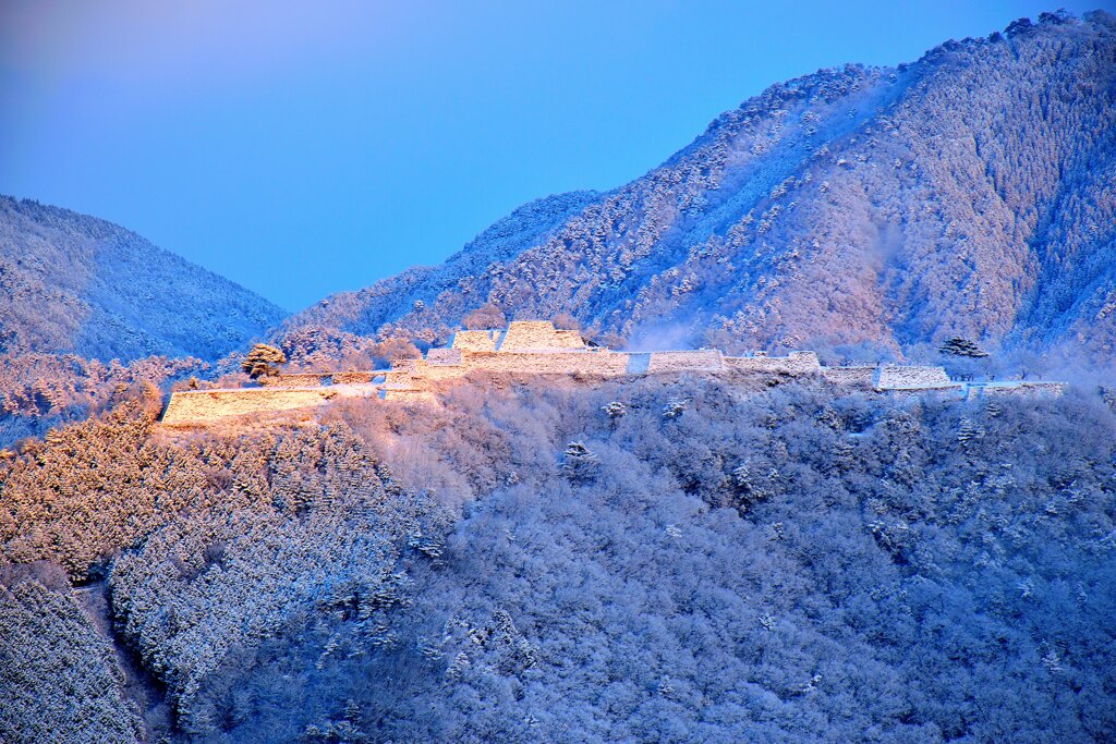 竹田城跡　雪景色