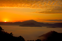 竹田城跡　日の出