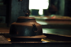 茶釜のある風景