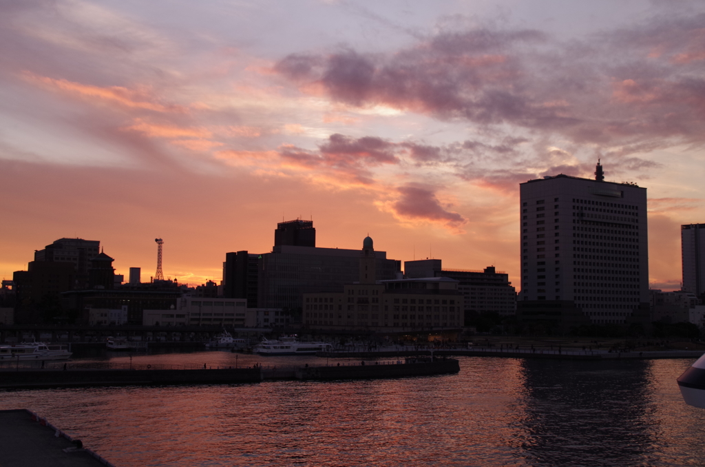 大桟橋にて