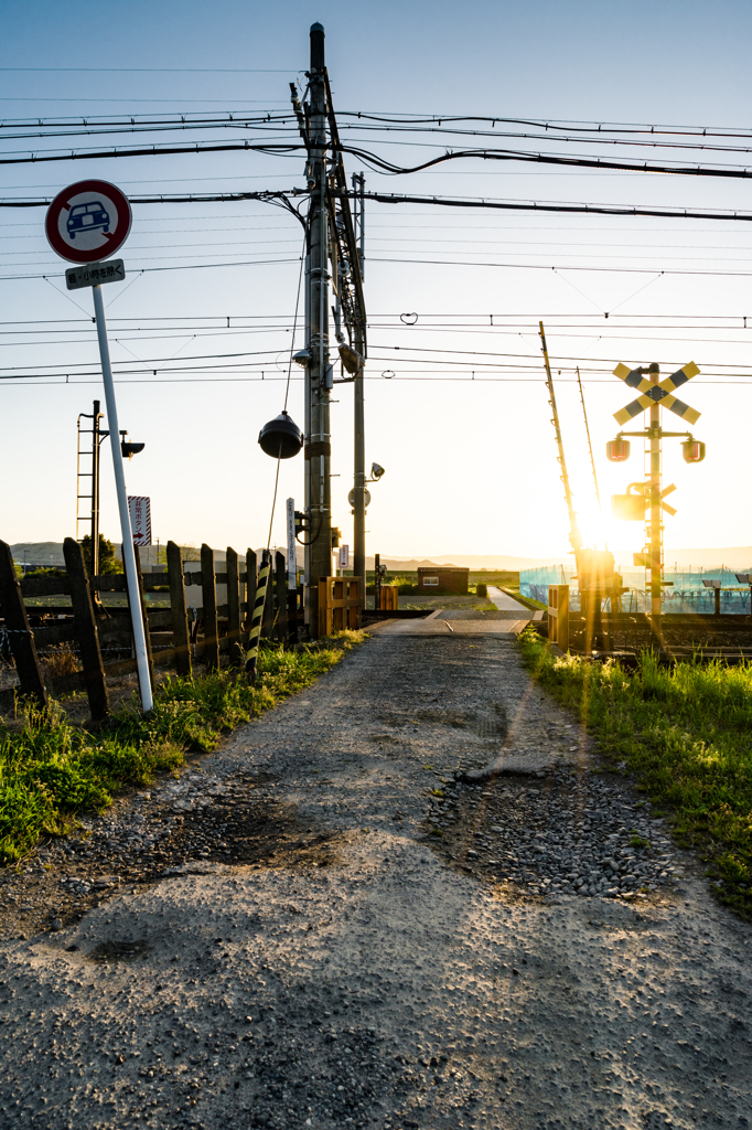田舎の踏切