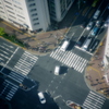 淡い十字路