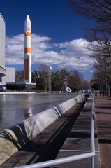 ロケットの街の景色