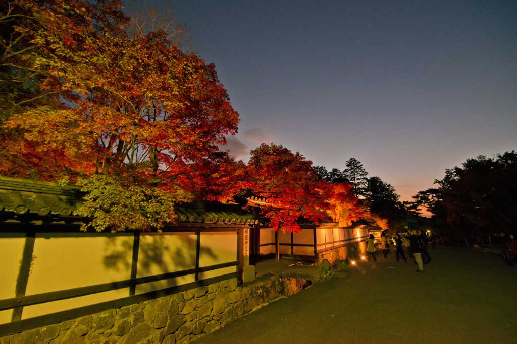 天授庵入口の夕暮れ